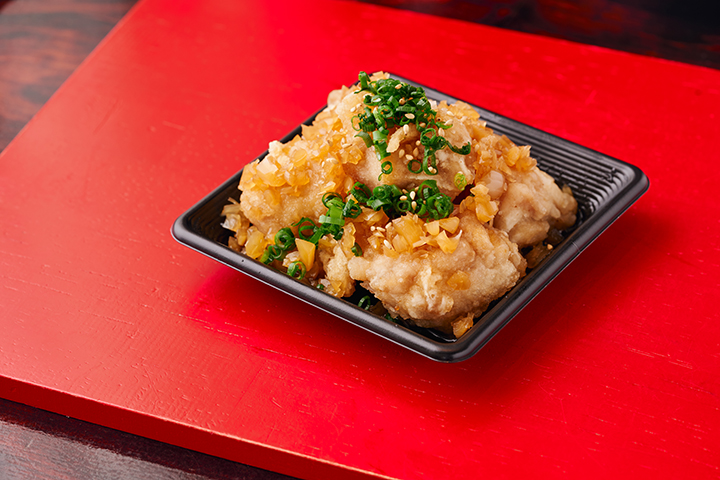 鶏の唐揚げ胡麻らっきょポン酢